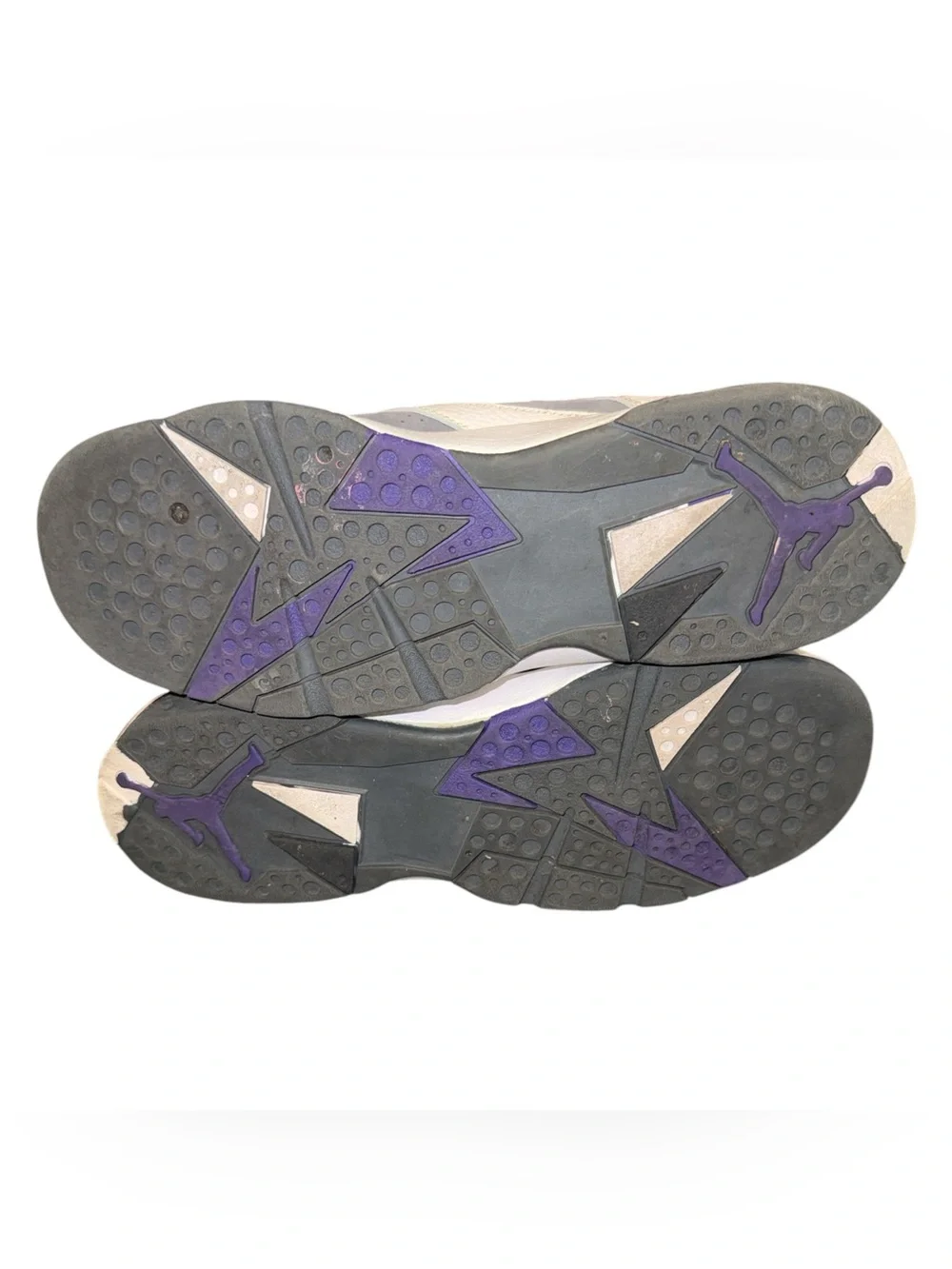 Air Jordan 7 Retro Flint 2021 White Purple Grey DJ2777-100 Size 6Y Womens 7.5